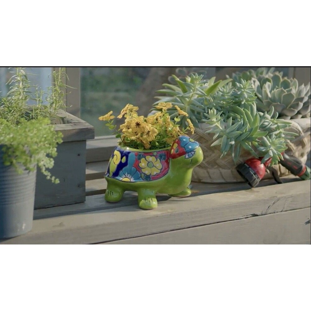 Plow & Hearth Animal Shaped Talavera Planter